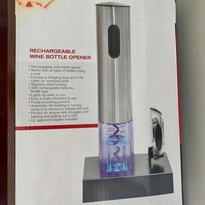 NWOT Kalorik Rechargeable Wine Bottle Opener NIB